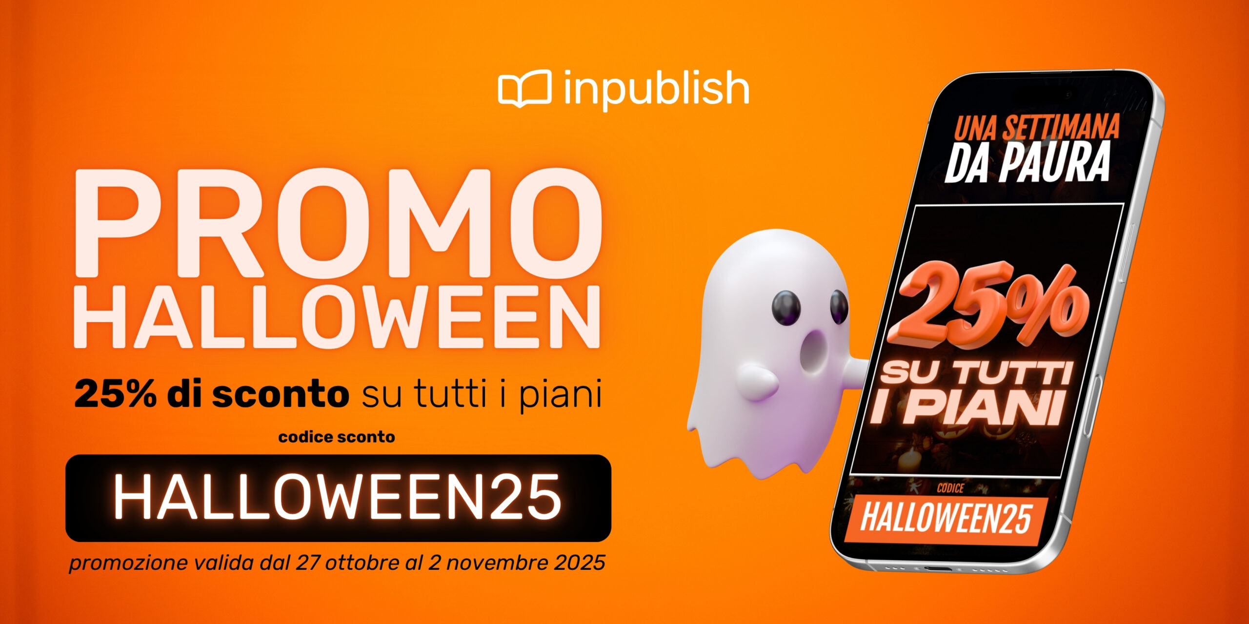 Promo Halloween 25% su tutti i piani