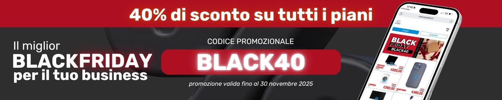 CODICE SCONTO BLACK40