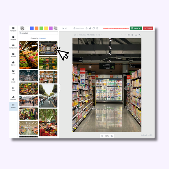 Cambia lo sfondo per adattarlo al tuo messaggio