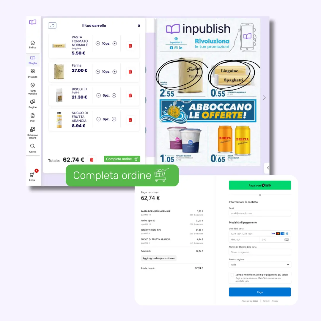 Vendi direttamente dal volantino con inshop