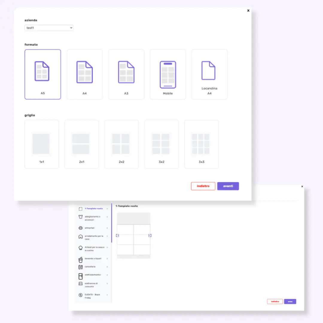 Crea il tuo volantino in pochi click