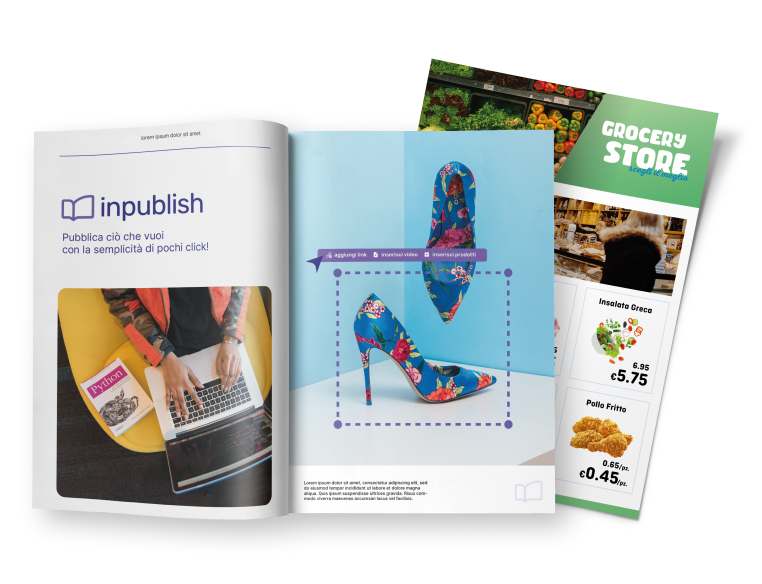 Volantini e cataloghi interattivi creati con inpublish